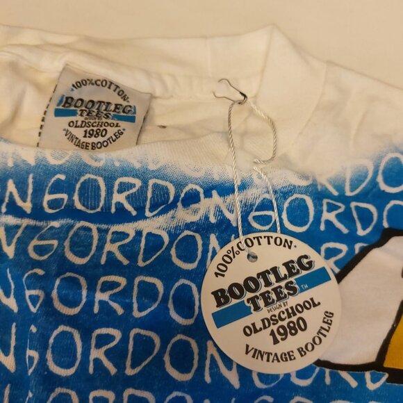 Nascar Gordon X Peanuts Snoopy Mens XL Bootleg Tees Oldschool 1980 Double Sided - Picture 3 of 8
